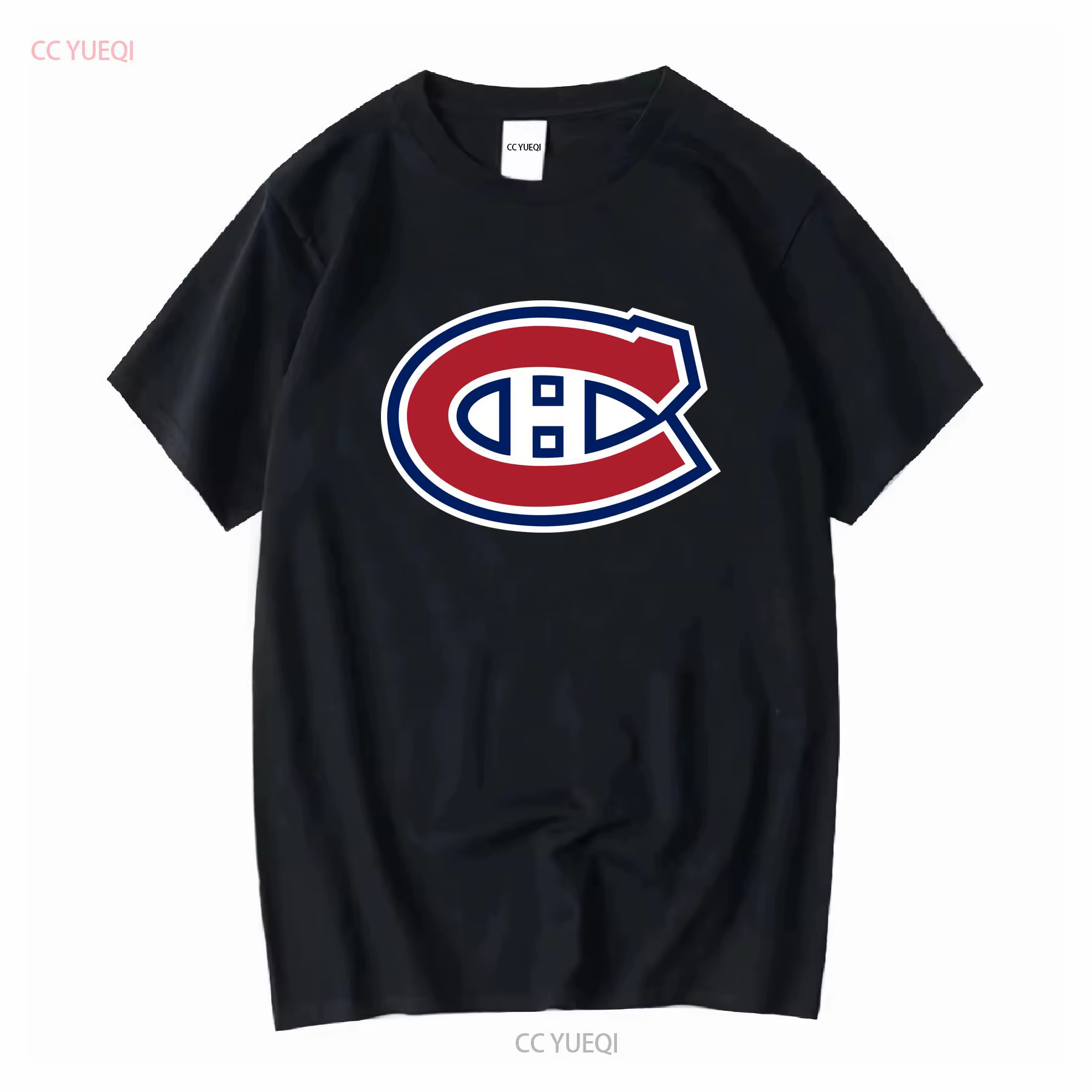 T-shirt unisexe respirant et extensible avec logo des Canadiens de Montréal, style vintage américain