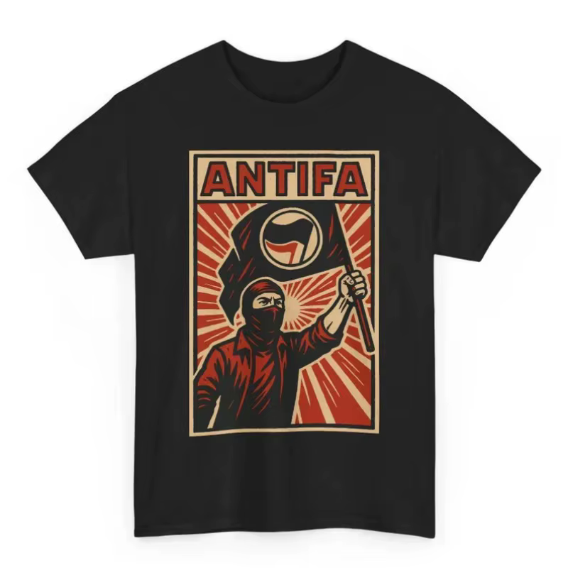 Nouveau T-shirt Antifa 2026 Unisexe avec motif de propagande, style soviétique, design rétro antifas