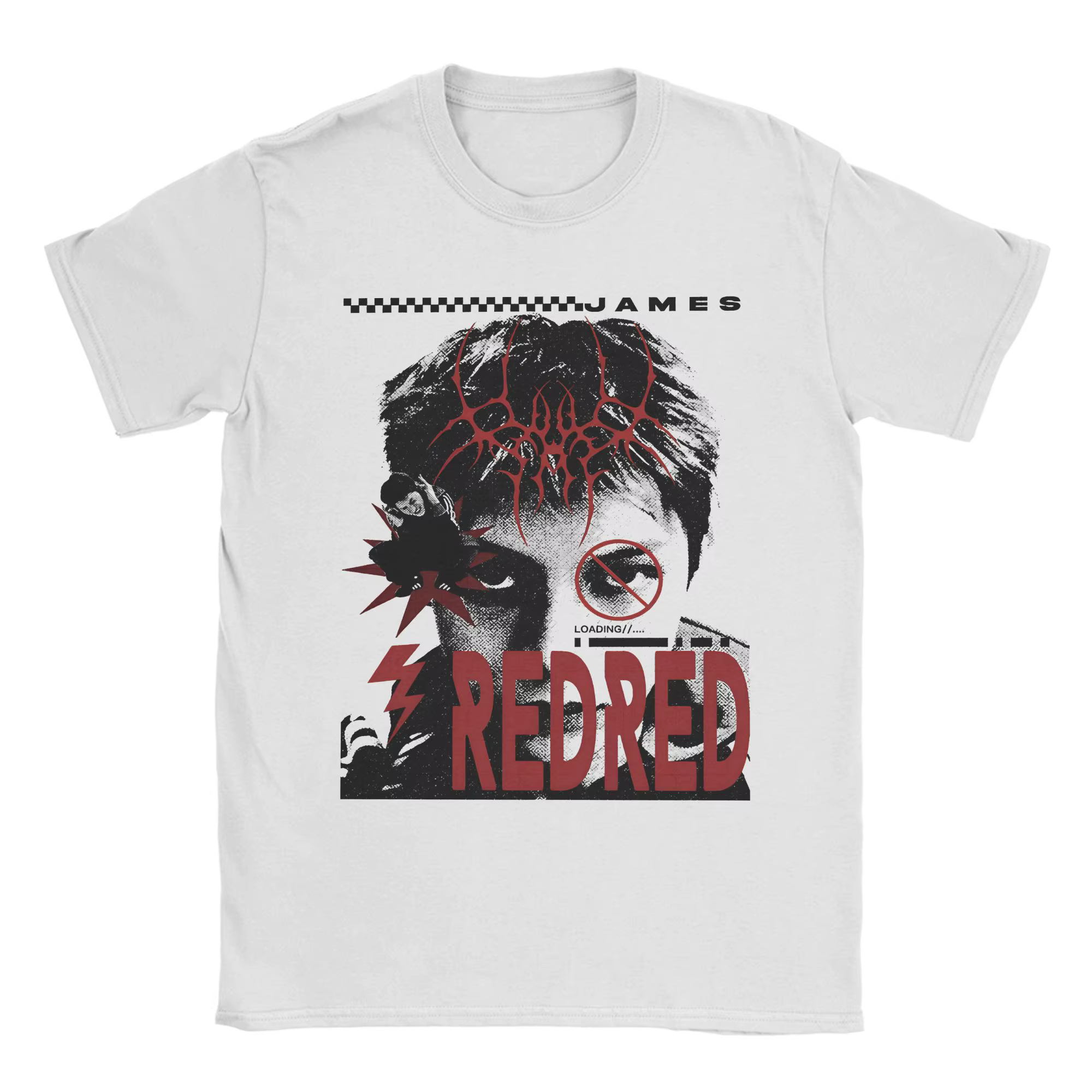 Cortis James T-Shirt pour hommes, vêtements 100% coton, col rond, manches courtes, Harajuku