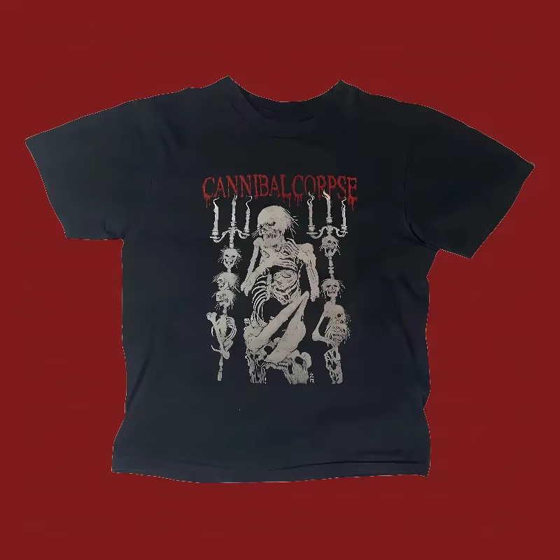 T-shirt imprimé Emo Girl pour femme, haut court coupe couvertes, motif grunge rétro, t-shirt punk cr
