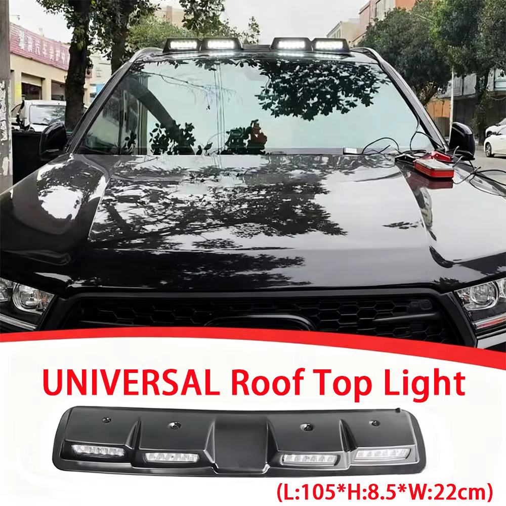 Accessoires tout-terrain universels LED feux de toit lampes de toit avant becquet de toit antibrouil