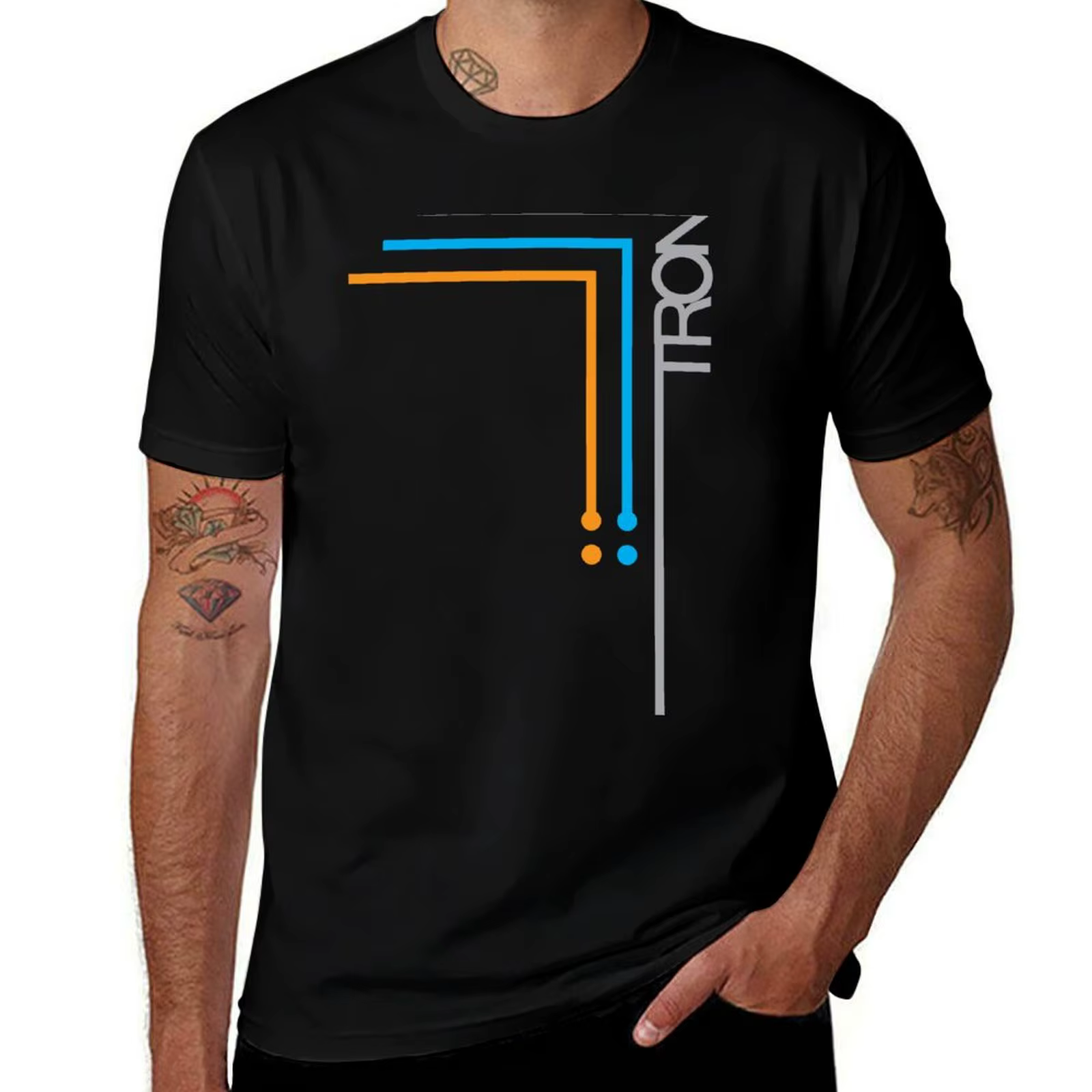 Tron T-Shirt t-shirts pour homme graphique vintage T-Shirt homme décontracté t-shirts pour homme cot