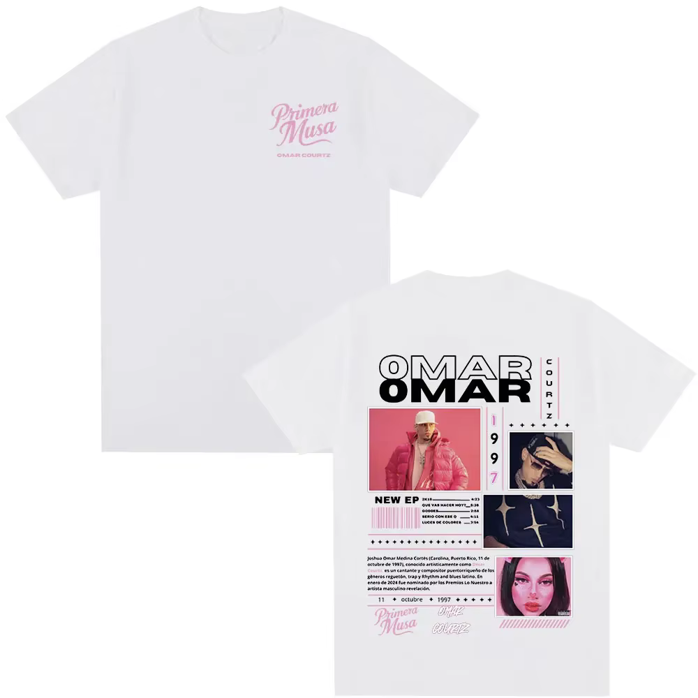 Omar Courtz Primera Musa Album Tour Merch T-shirt Hommes Femmes Vêtements Hip Hop Mode T-shirt Décon