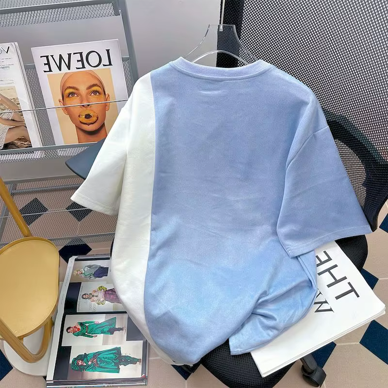T-shirt manches courtes homme et femme, estival et décontracté, avec sangle de poche, design à la mo
