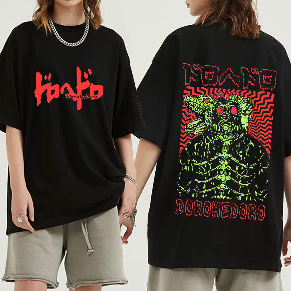 T-shirt Anime Dorohedoro Kaiman, T-shirt graphique gothique Manga, style unisexe haut de gamme, pour