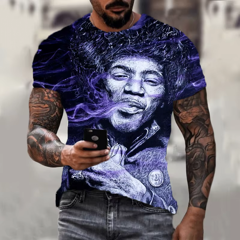 Nouveau Harajuku 3d T-shirt Bob Marley imprimé hommes à manches courtes été décontracté respirant su