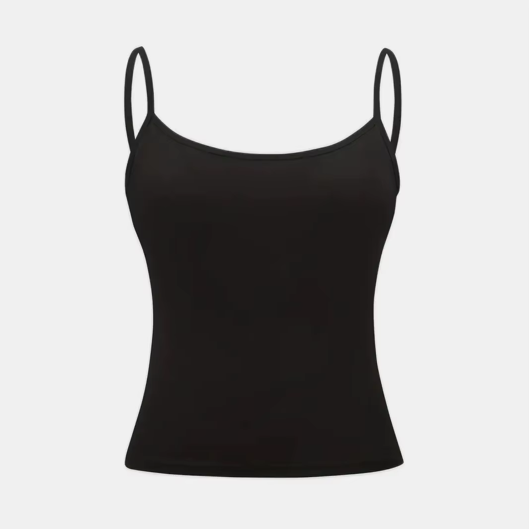 Débardeur à bretelles pour femmes, haut Slim pour mode d'été, polyvalent, décontracté, respirant, ti