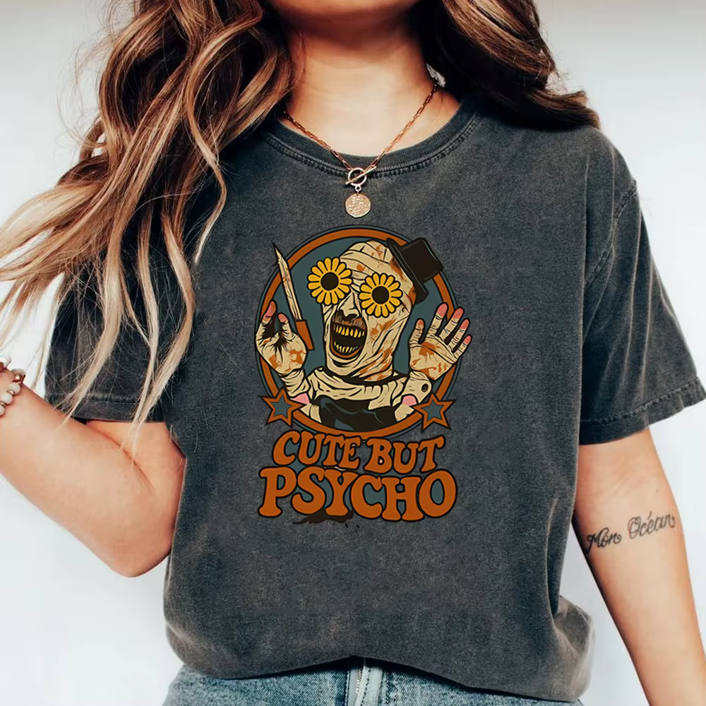Terrifier Halloween film d'horreur chemise Art le Clown mignon mais psychopathe graphique t-shirt Ar