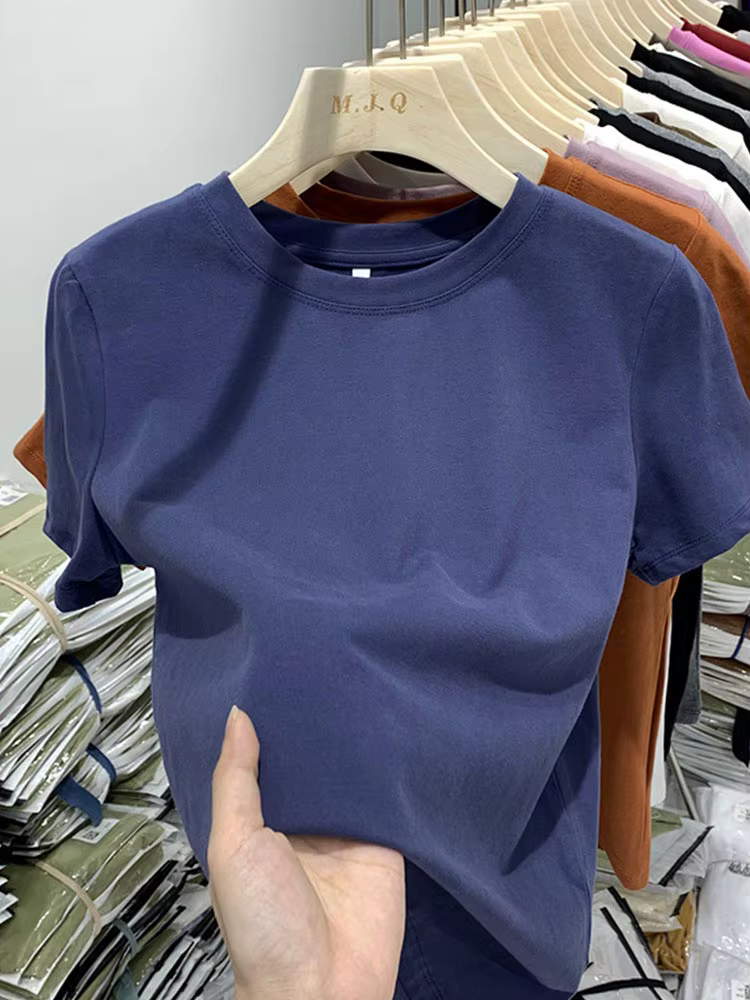 Femmes T-Shirt filles T-Shirt femme vêtements hauts coton T-Shirt femme à manches courtes printemps