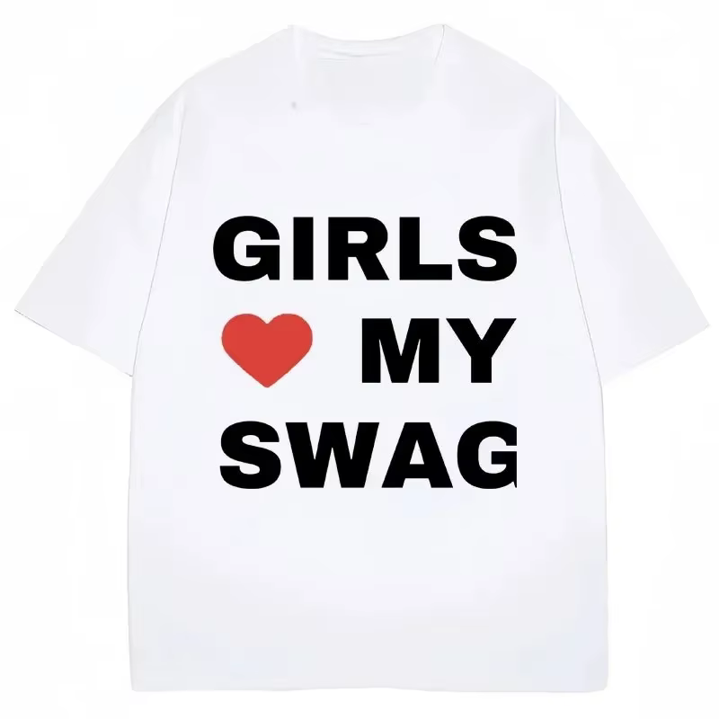 T-shirt drôle du rappeur Chief Keef Girls Love My Swag pour femmes, mode décontractée, streetwear am