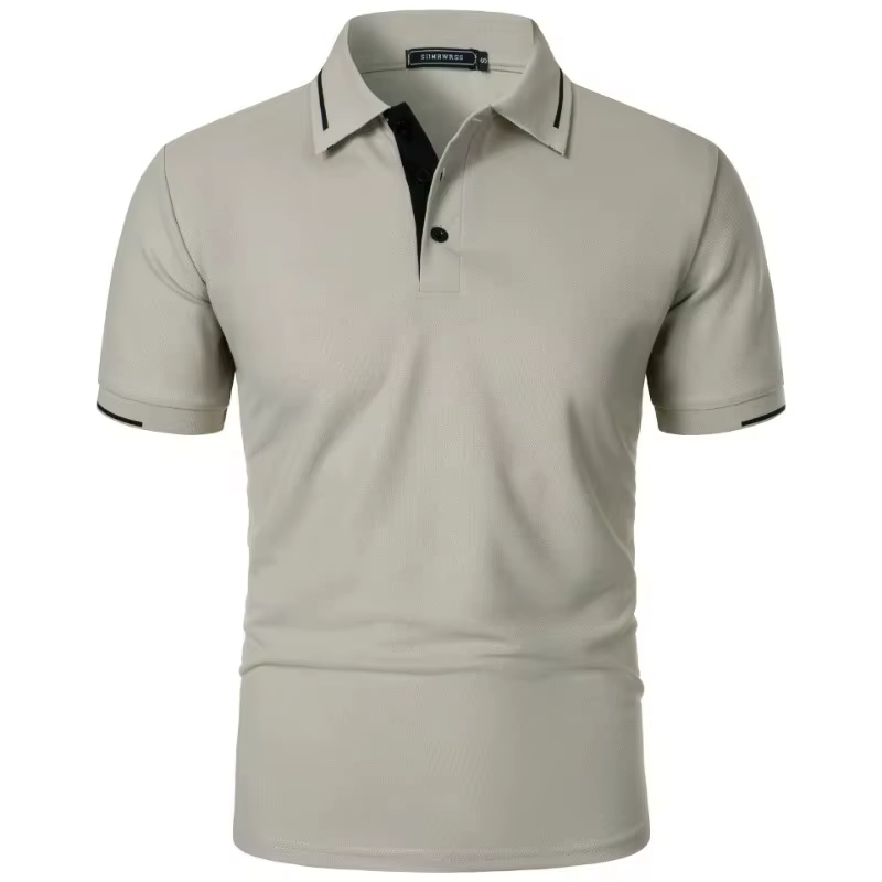 Polo à manches courtes pour hommes, boutons d'été, coupe classique, T-Shirts décontractés, pull surd