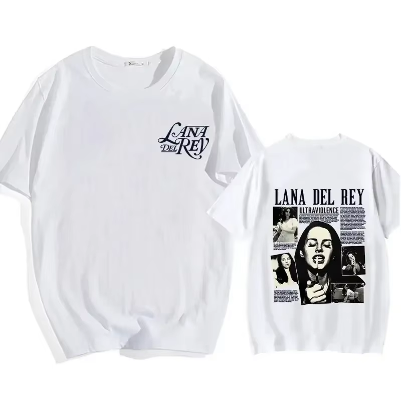 Lana Del Rey chanteur impression T-shirt décontracté ample à manches courtes doux T-shirt été décont