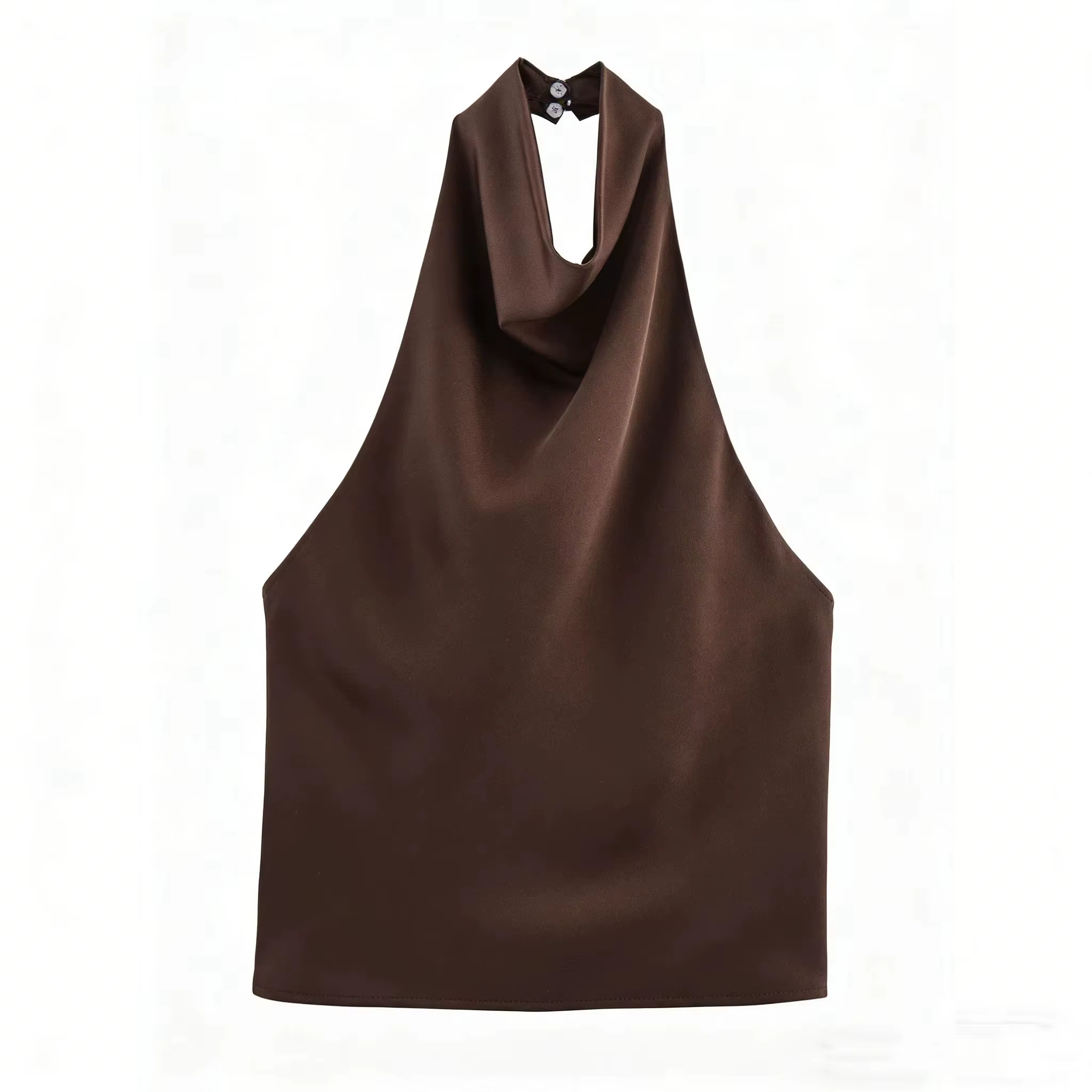 Tops en satin HH Halter pour femmes, mode sans manches, dos nu, sexy, vintage, été 2026, nouveaux to