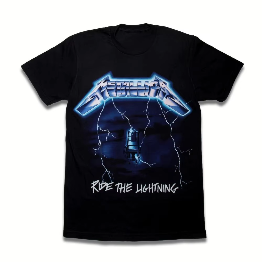T-shirt Metallica, plusieurs tailles, impression HD, motif guitare électrique, coton, pour hommes et