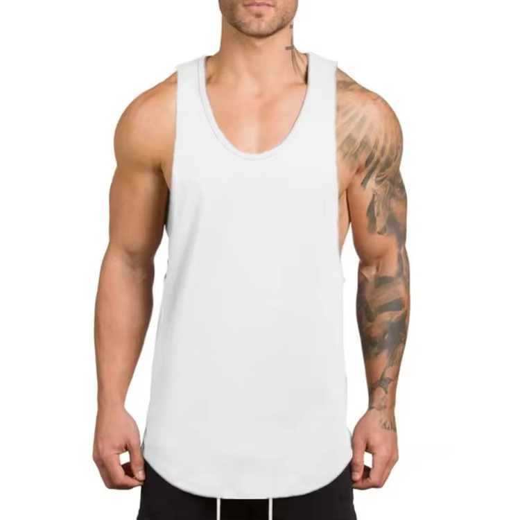 Débardeur personnalisé avec Logo/image de marque pour hommes, vêtements d'entraînement, de gymnastiq