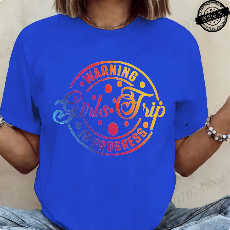 T-shirt « Avertissement : escapade entre filles en cours », T-shirts pour week-end entre filles, T-s