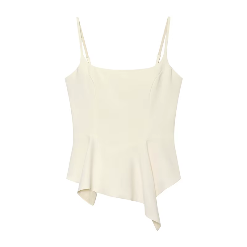 Hauts pour femmes, mode estivale, débardeur à fines bretelles, haut sexy dos nu sans manches, hauts 