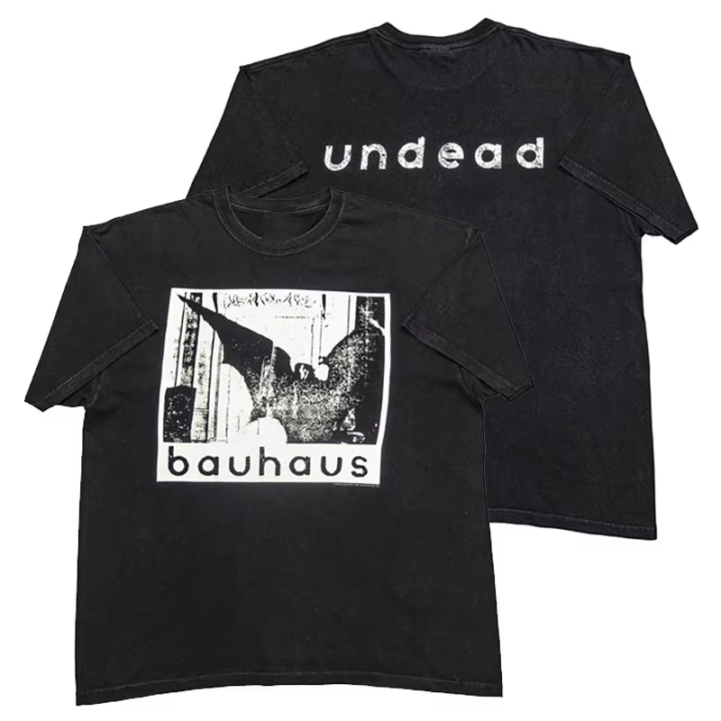 Nouveau T-shirt imprimé en coton pur pour homme, style Bauhaus, tendance rock gothique, marque stree