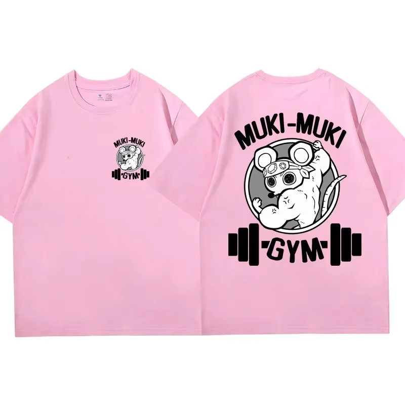 Anime démon Slayer Uzui Tengen imprimer T-shirts unisexe drôle Ninja souris Muki Muki Gym T-shirt so