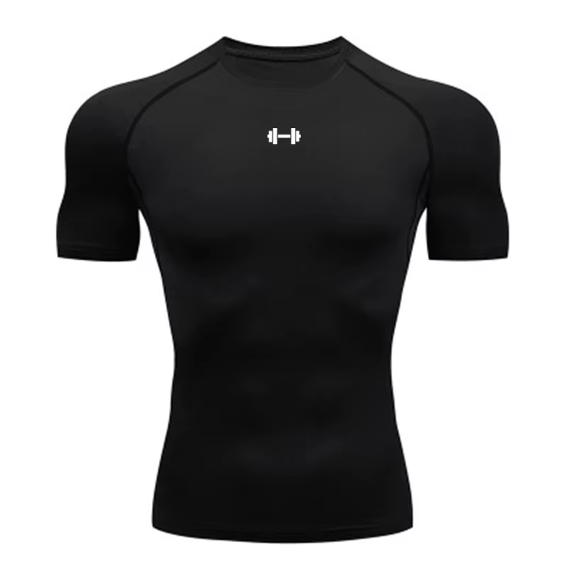 T-shirt de Compression pour hommes, vêtements de Sport d'été, T-shirt de course, élastique, séchage 