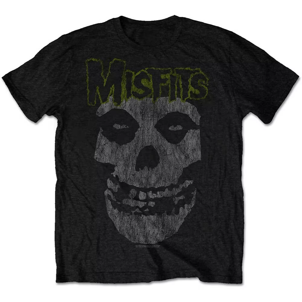 T-shirt en coton doux respirant 100 % coton, thème crâne classique style horror punk, streetwear déc