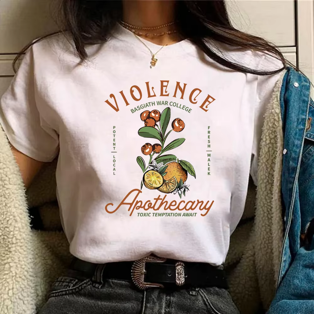 T-shirt épothicaire Sorrengail en verre, chemise Basgiath War imprimés, graphique de la quatrième ai