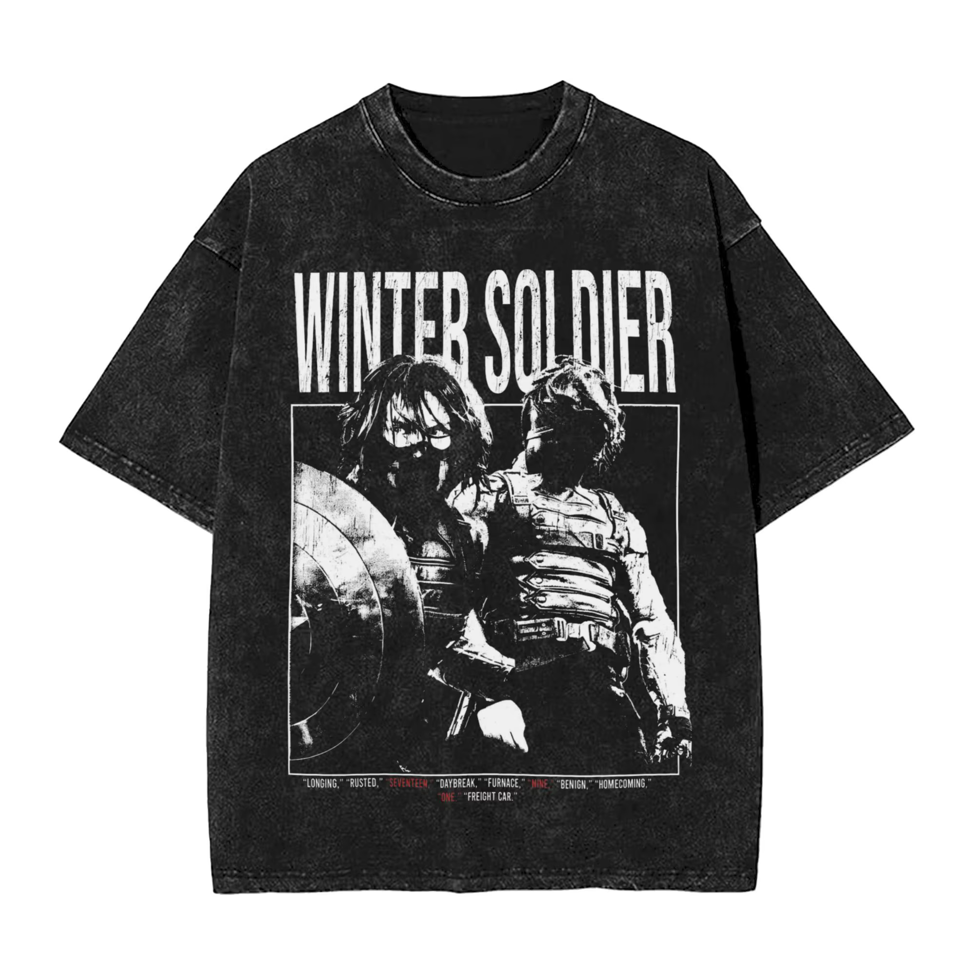 Bucky Barnes Thunderbolts soldat d'hiver Sebastian Stan lavé T-Shirts Streetwear Hip Hop T-Shirts t-