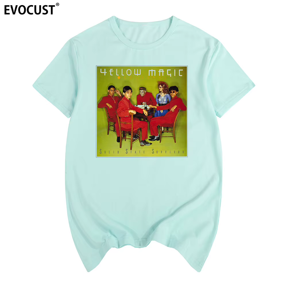 T-shirt jaune YMO de Magic Orchestra pour hommes et femmes, en coton, multicolore, nouvelle volatili