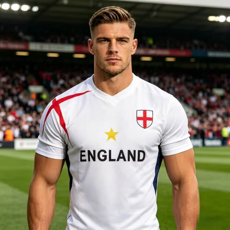 Nouveau Maillot de Football Angleterre Suruida 25 Euro 2026 Respirant et à Séchage Rapide pour Sport