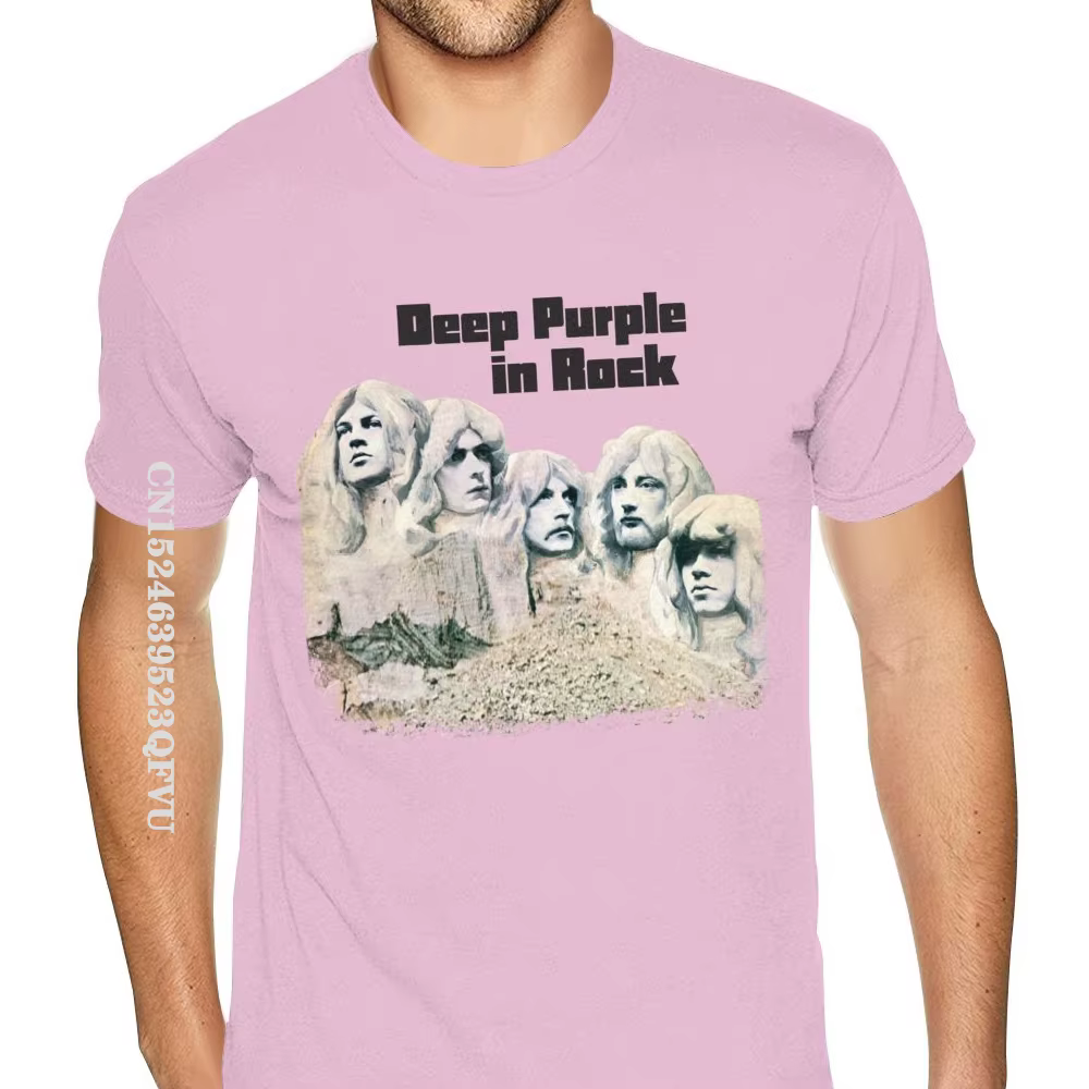 Deep Purple Rock T-Shirt En Coton Grande Taille copain Port T-shirts Normal Hommes T-shirts Nouveau