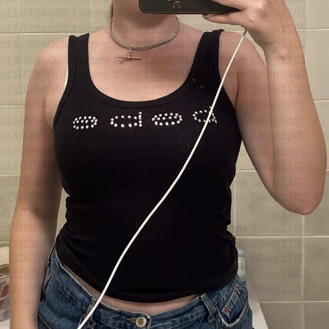 Débardeur Vintage sans manches avec lettres imprimées, haut court de personnalité, Slim, Streetwear,
