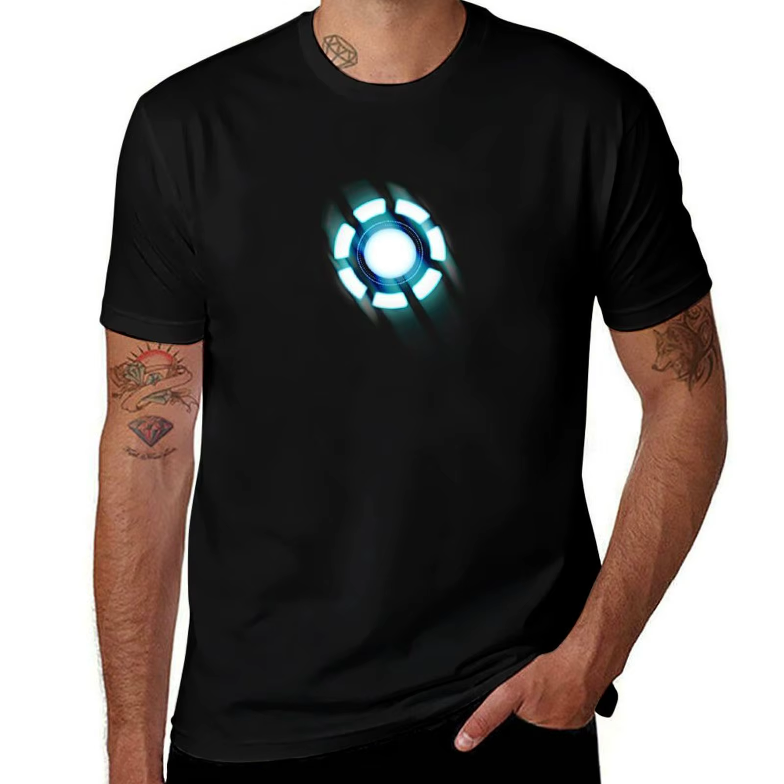 T-shirt Arc Reactor, coupe classique, uni