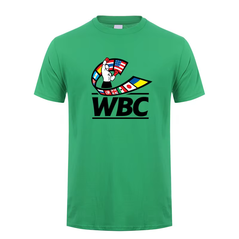 WBC boxe t-shirt été hommes coton à manches courtes T-shirts homme hauts t-shirt DZ-144