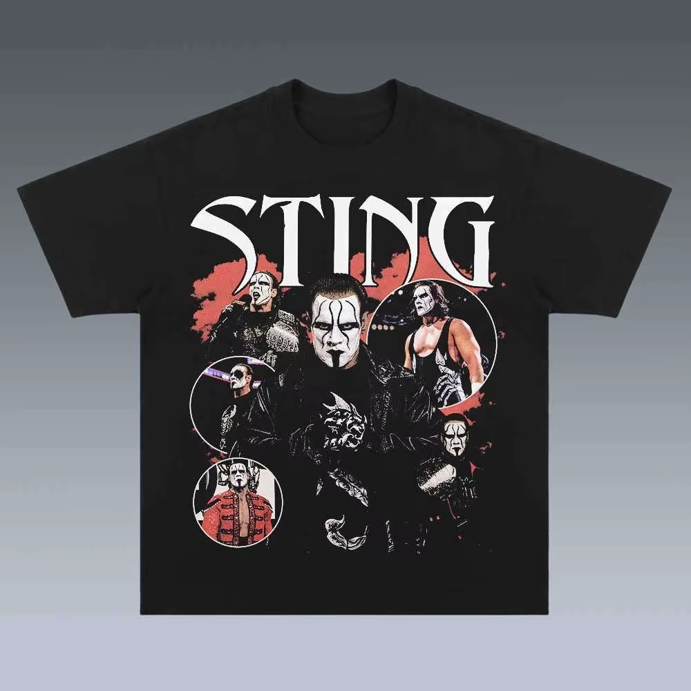 Sting The Icon – t-shirt graphique de lutte pour hommes et femmes, rétro, légende des années 90, str