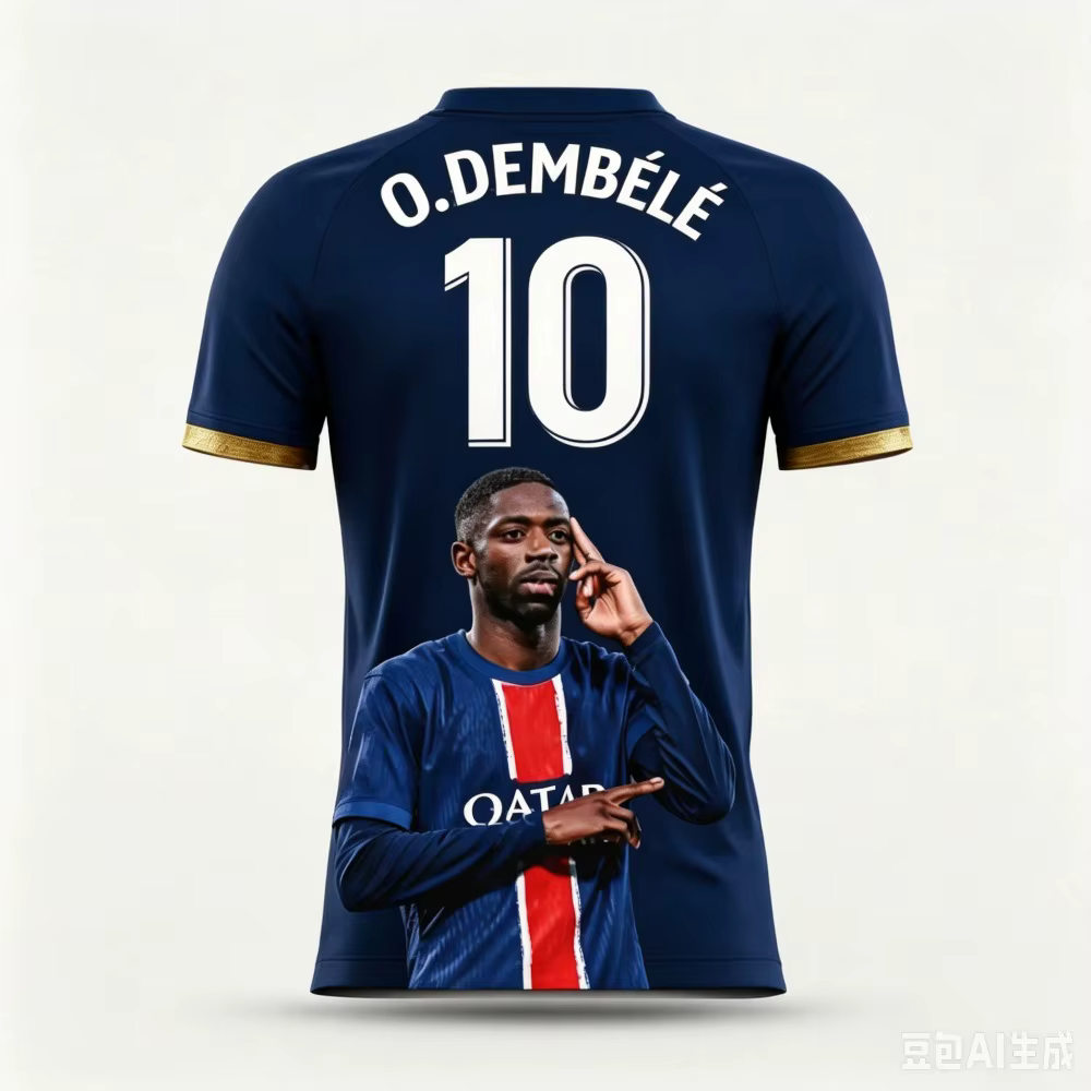 T-shirt de football imprimé en 3D style Dembélé pour la famille, séchage rapide et respirant, idéal