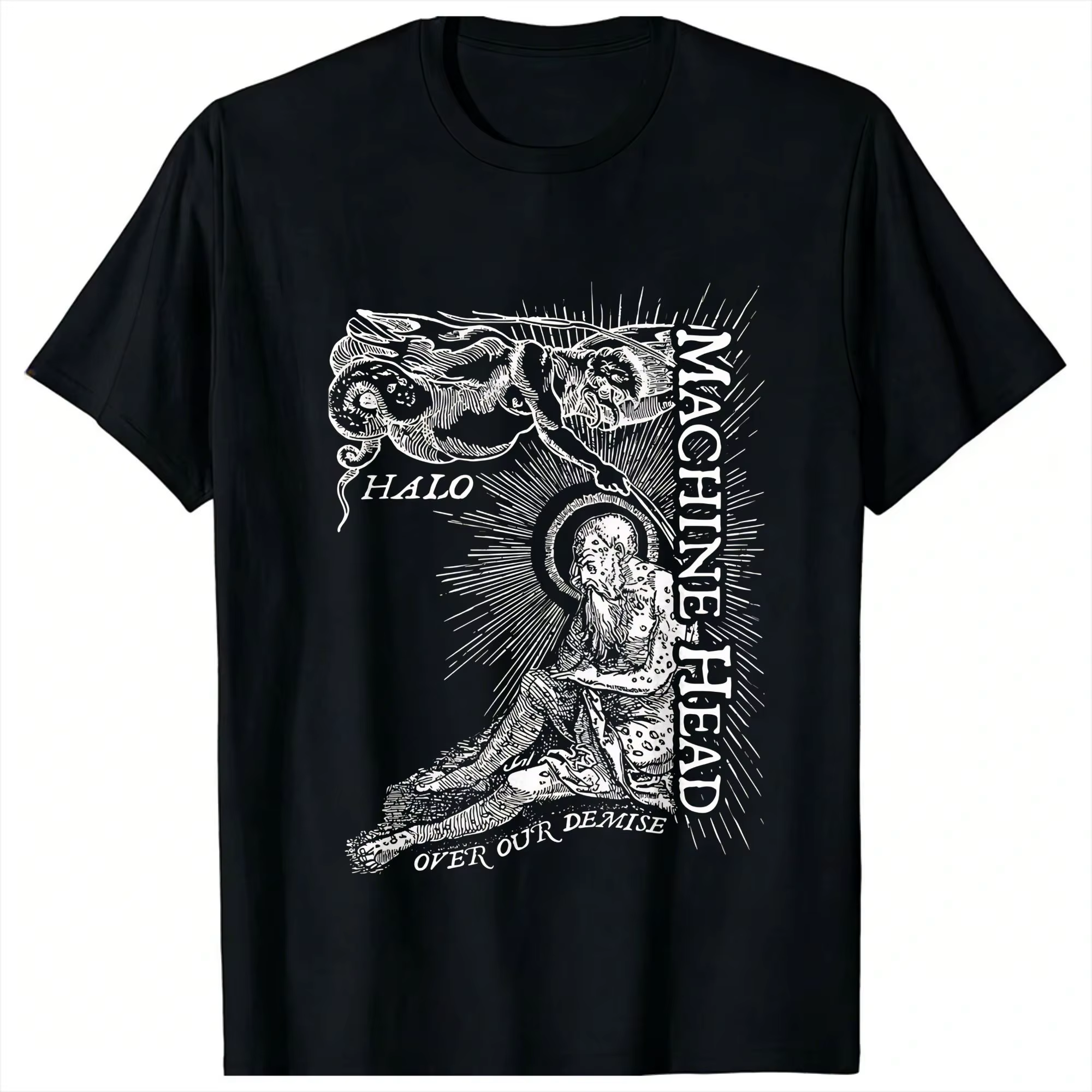 T-shirt streetwear Machine Head (3) en coton, t-shirt hipster pour couple, t-shirt amusant décontrac