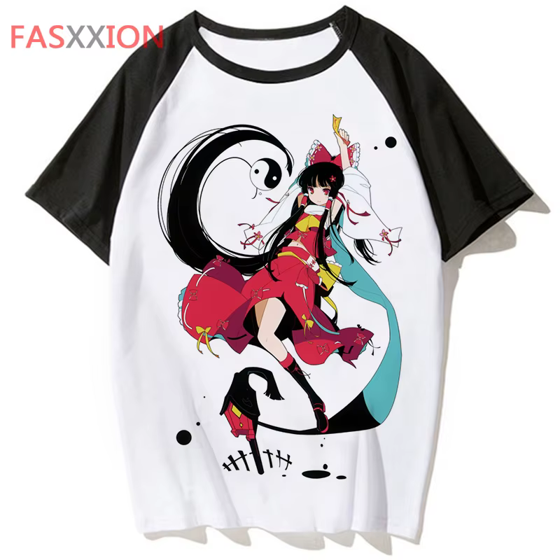 Touhou projet Reimu Hakurei t-shirt homme t-shirt hip drôle hommes haut streetwear t-shirt hop haraj