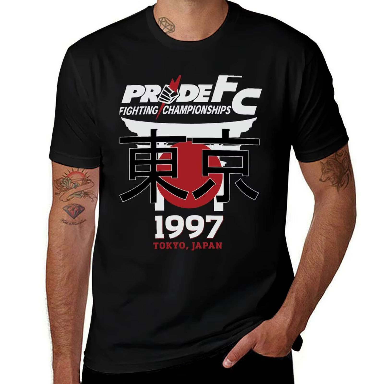 Pride FC Vintage 1997 Tokyo Japon T-shirt à motif graphique créatif