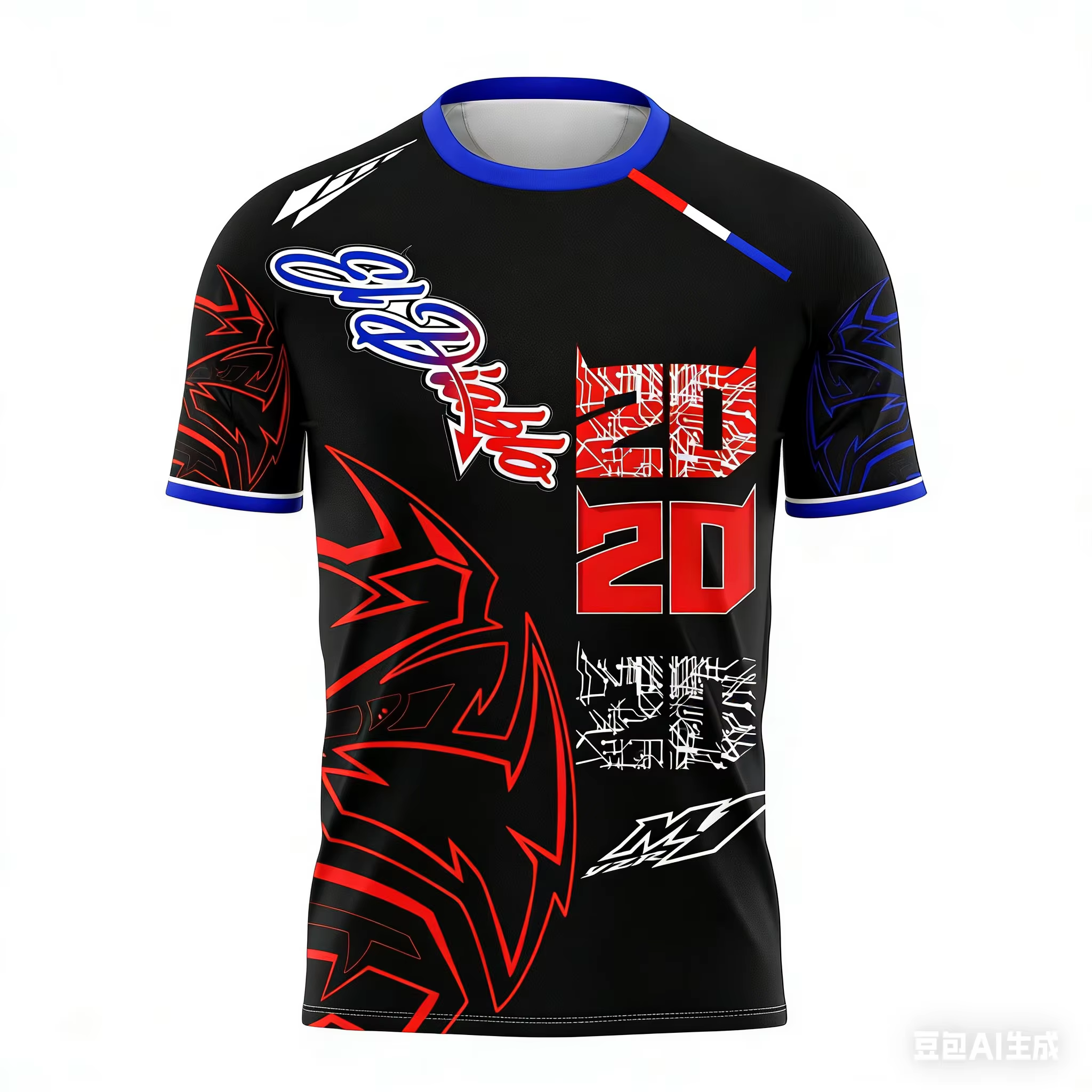T-shirt à manches courtes pour hommes, motif imprimé en 3d, pour fans de course de moto n° 20, quatr