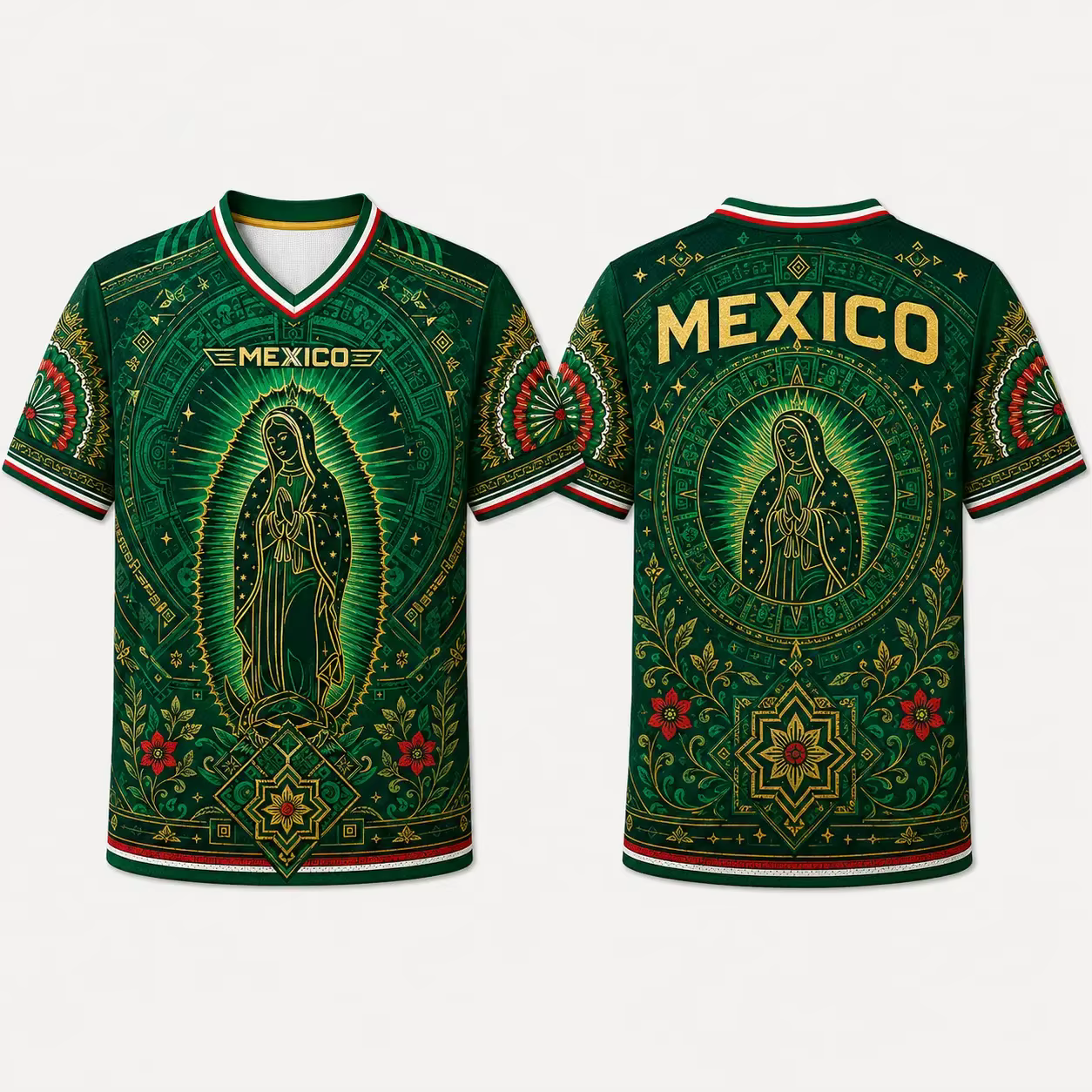 Nouveau Maillot de Foot 2026 du New Mexico – T-shirt Respirant en Maille à Col en V avec Imprimé Foo