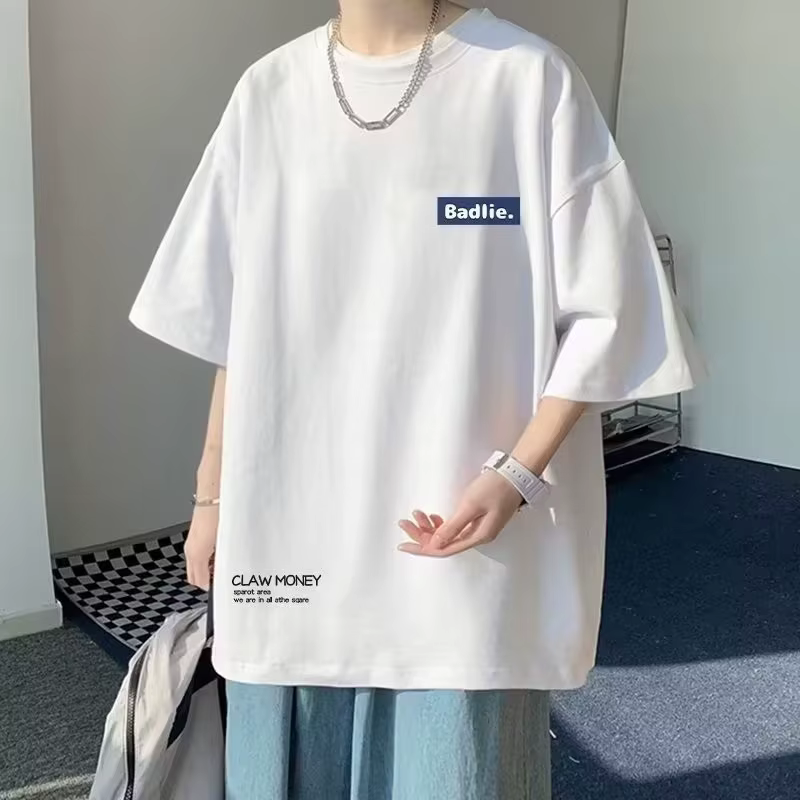 【Taille 8XL】 T-shirt décontracté pour hommes et adolescents, T-shirt américain Vintage avec lettres