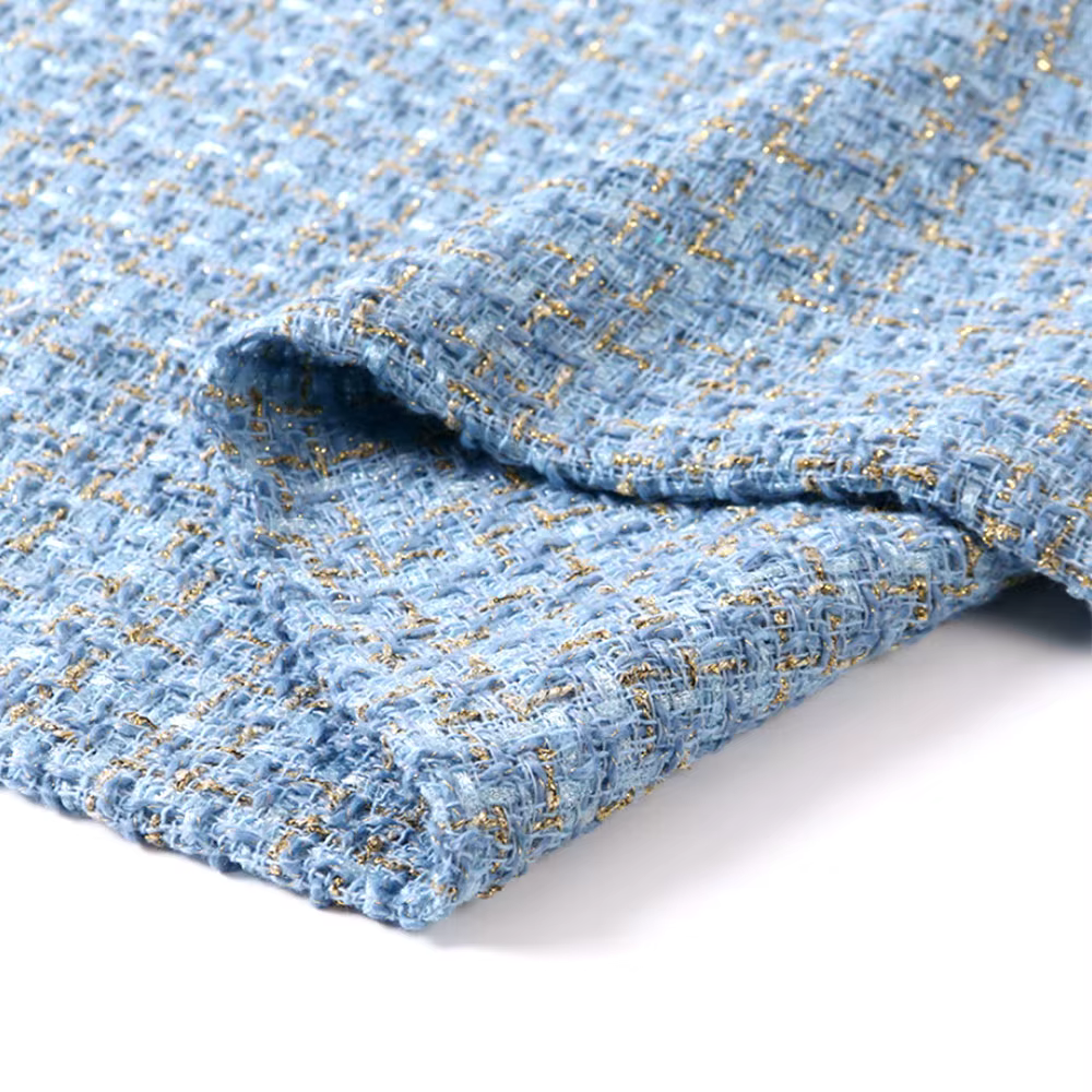 Tissu en Tweed de laine épais pour femme, 150x50cm, tissu tissé à carreaux en Fiber, bricolage, mant
