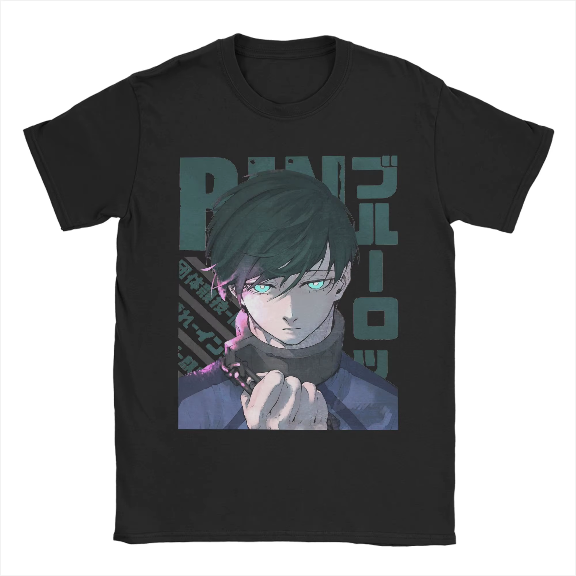 T-Shirts à manches courtes pour hommes, en coton, à la mode, Blue Locks Hyoma Chigiri, col rond, vêt