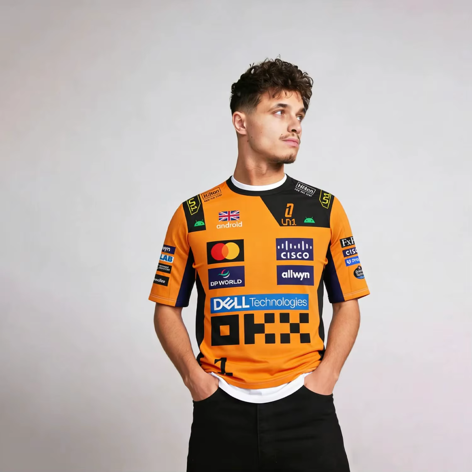 T-shirts de course pour hommes et femmes - Pilote # 1 Lando Norris & Driver # 81 Piastri Fan Tops Sp