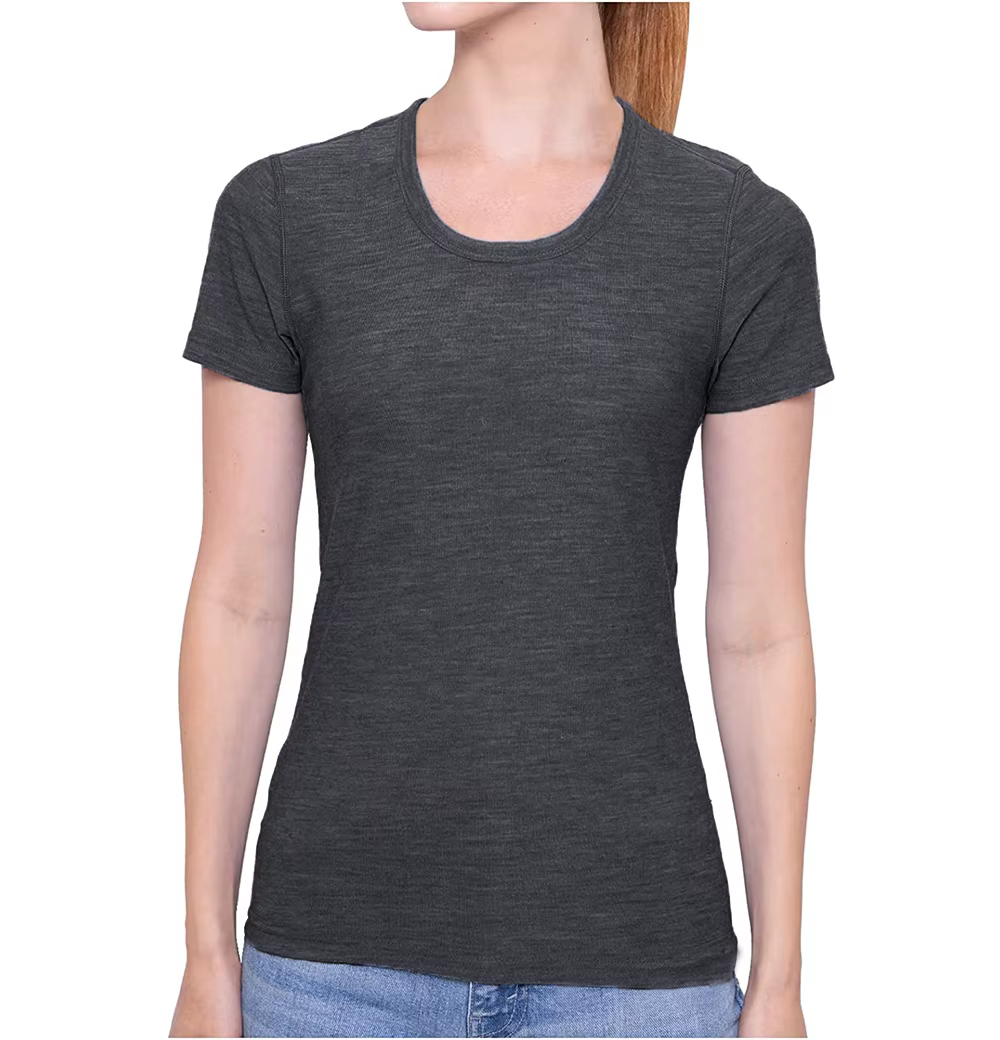 T-shirt à manches courtes en laine mérinos pour femme, coupe couvertes, couche de base, t-shirt resp