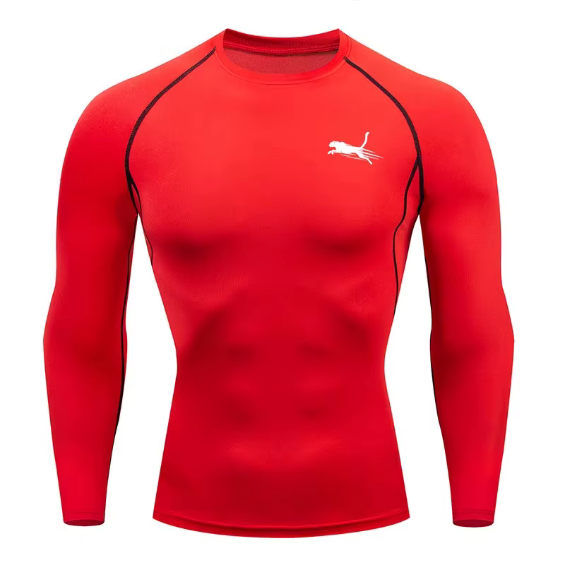 T-shirt de fitness à manches longues pour homme, t-shirt de sport Dry Fit, vêtements de sport, t-shi