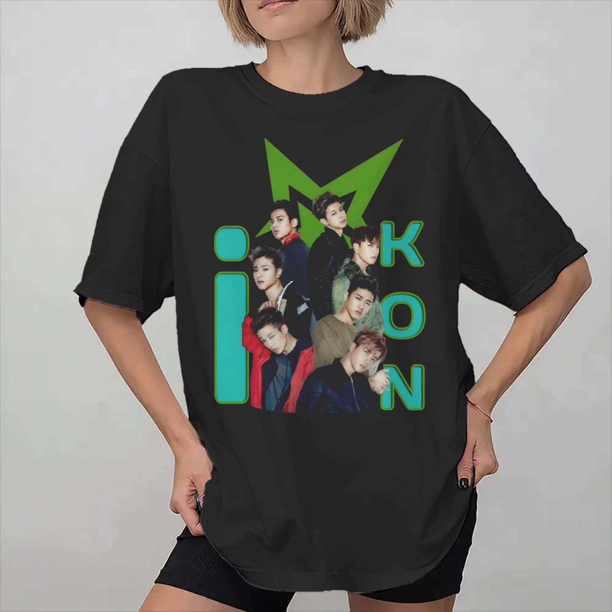 T-shirt du groupe iKON Kpop pour hommes et femmes, vêtements 100% coton, nouvelle collection