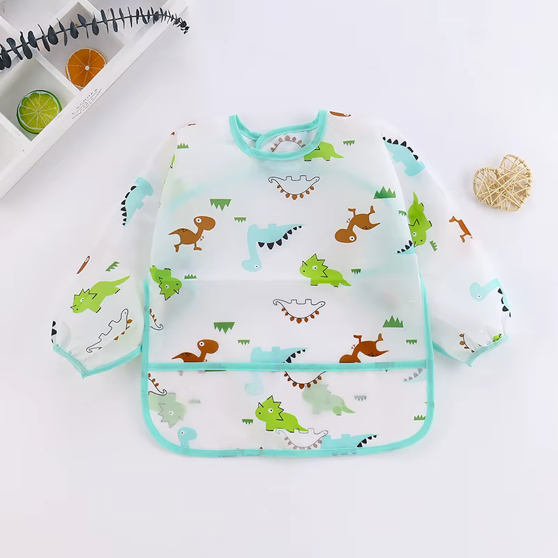 Bavoirs pour bébé, mignon, articles pour bébé, imperméable, manches longues, Smock artistique, tabli