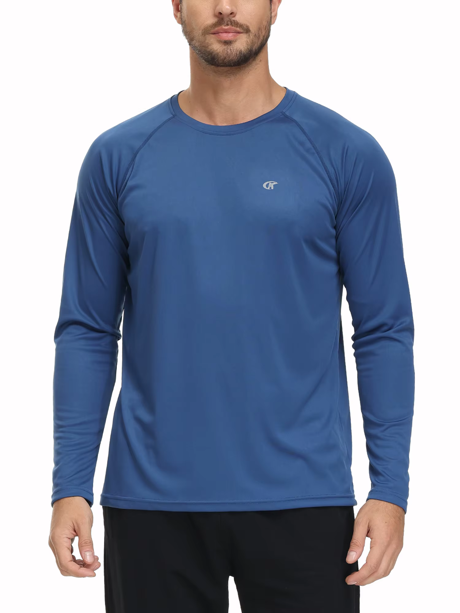 T-shirt à manches longues UPF 50+ pour hommes, haut respirant anti-UV, pull pour la pêche sportive, 