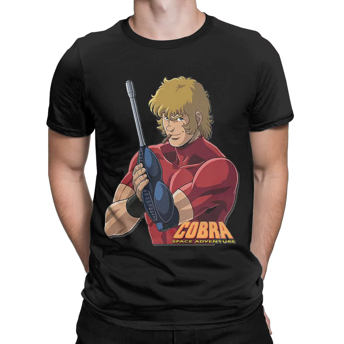 T-shirt classique en pur coton à manches courtes, T-shirt à col rond, Vêtements graphiques, Manga Ai